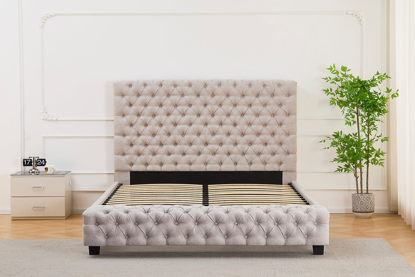 Aurora Bed Linen Fabric Beige