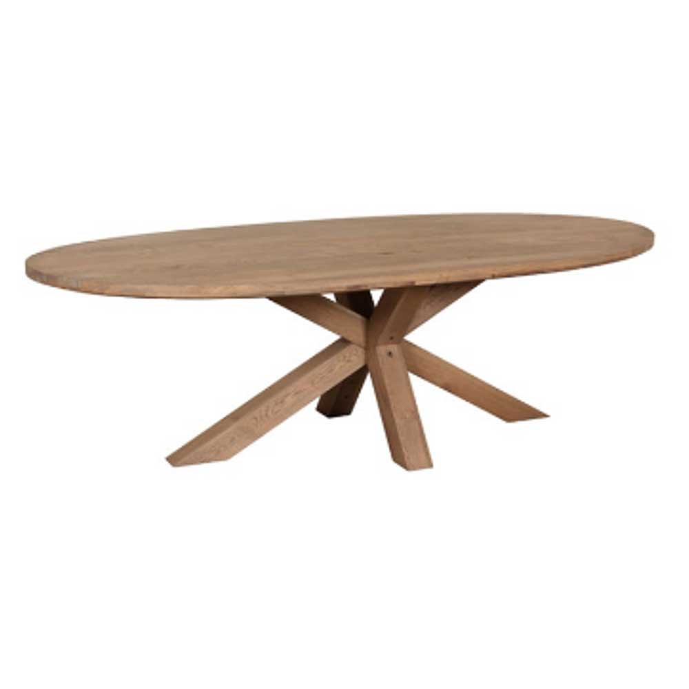Barkley Solid Wood Oval Dining Table Width 240mm
