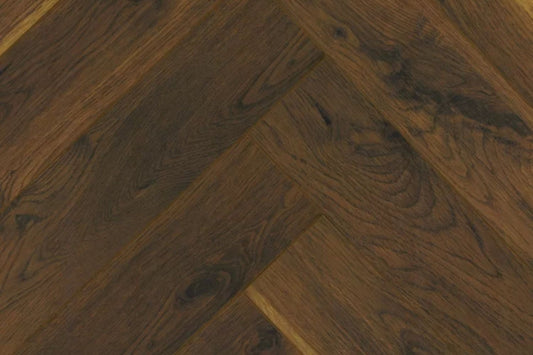 Smoked Cathedral Oak Herringbone