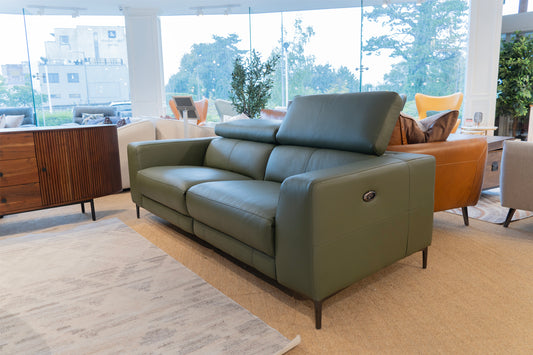 The Royal Olive Leather 2.5 Seater/2 Seater