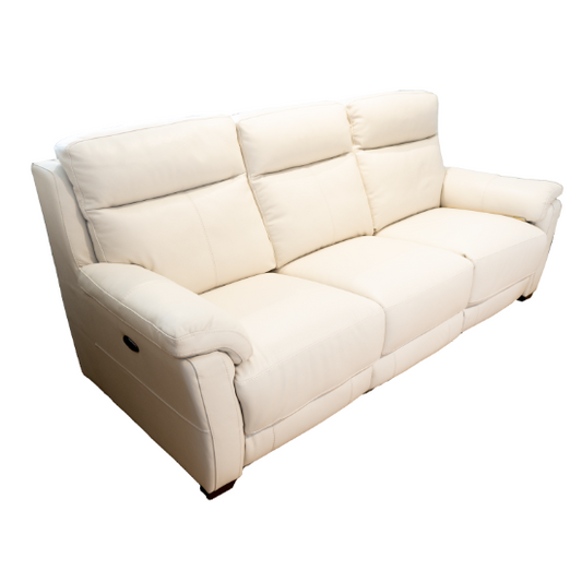 Chad Chilli 3 Seater Leather- Frost