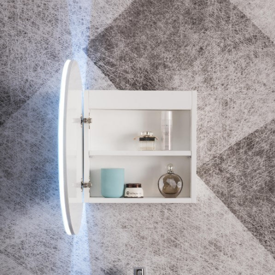 Ava LED Round Mirror Cabinet