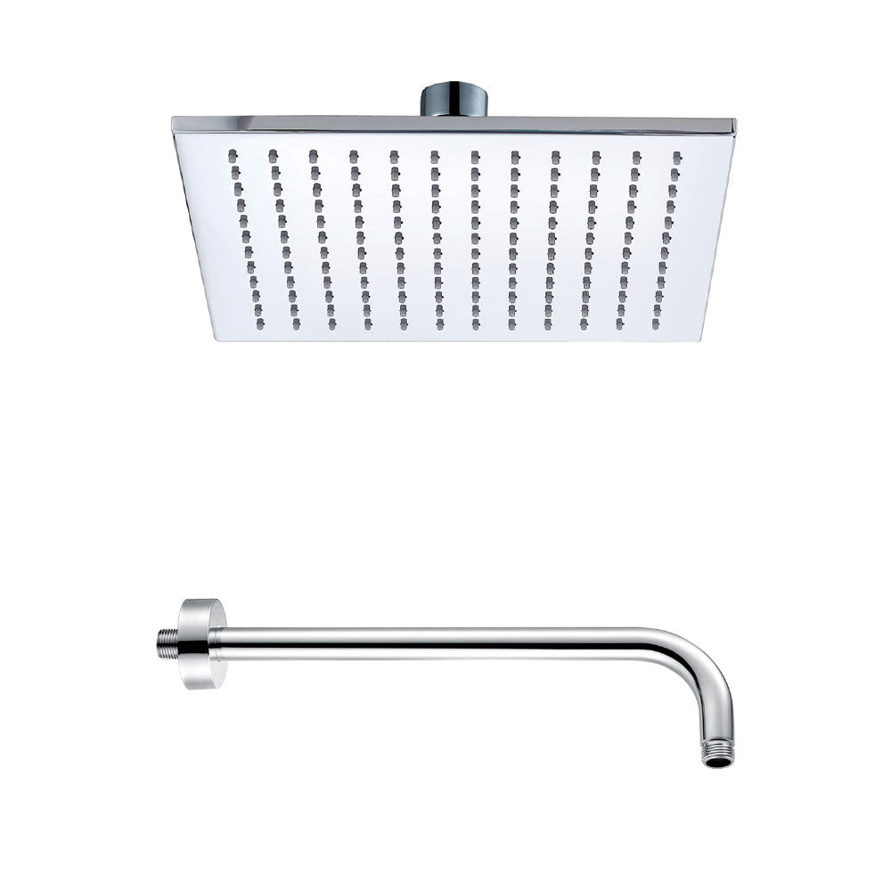 Arva Square 200mm showerhead with 300mm shower arm