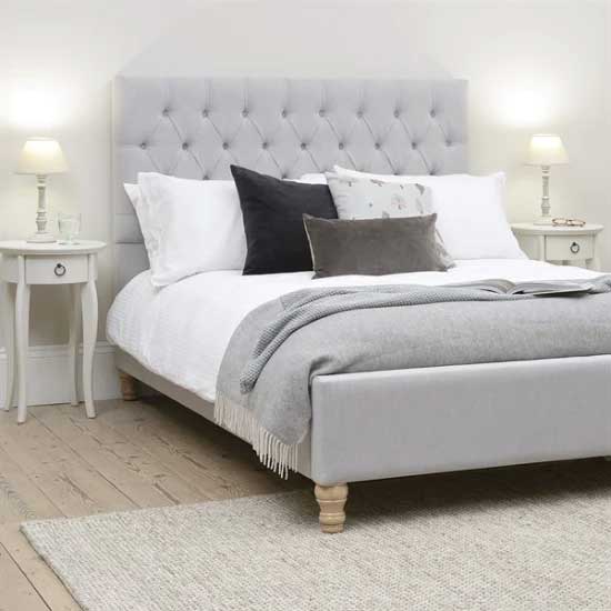 Meghan Linen Bed Frame - 2 Sizes & 2 Colours Available