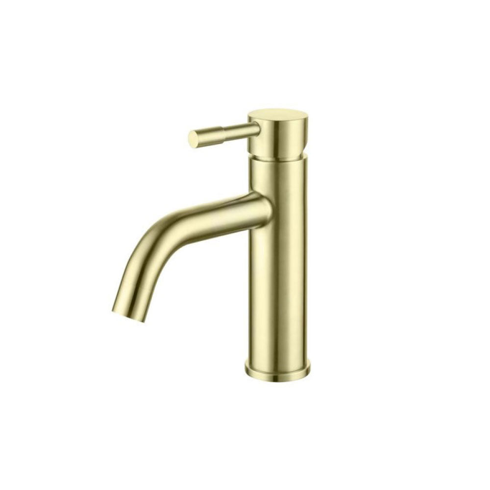 Suir Basin Mono C/W Push Button Waste in Brushed Gold