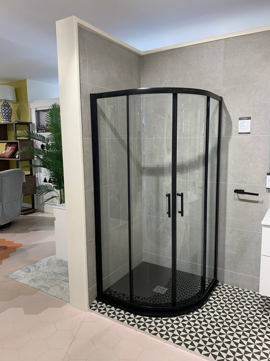 Austin Quadrant Black Shower Door