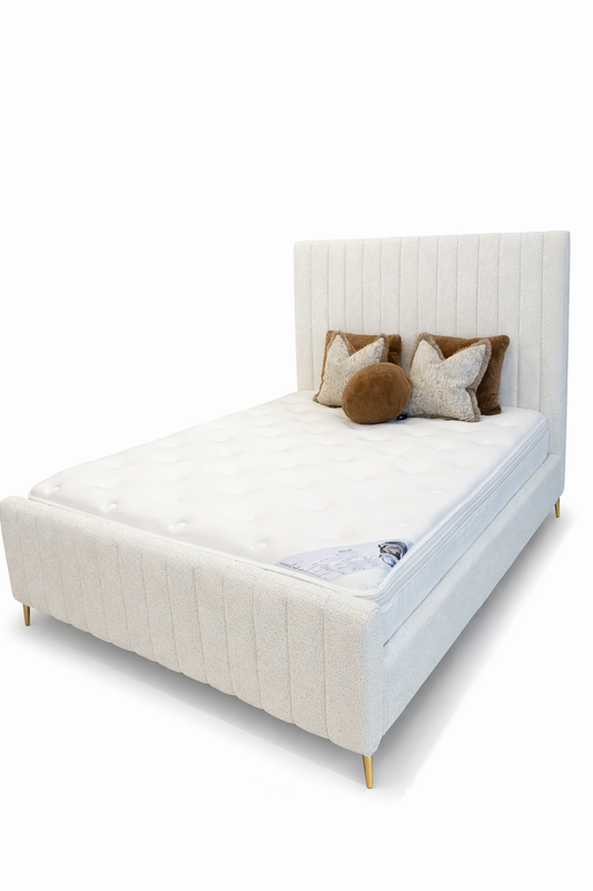 Grace Bedframe White Boucle