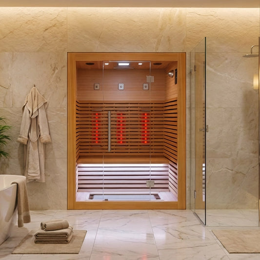 Wave 3 Person Indoor Canadian Hemlock Sauna