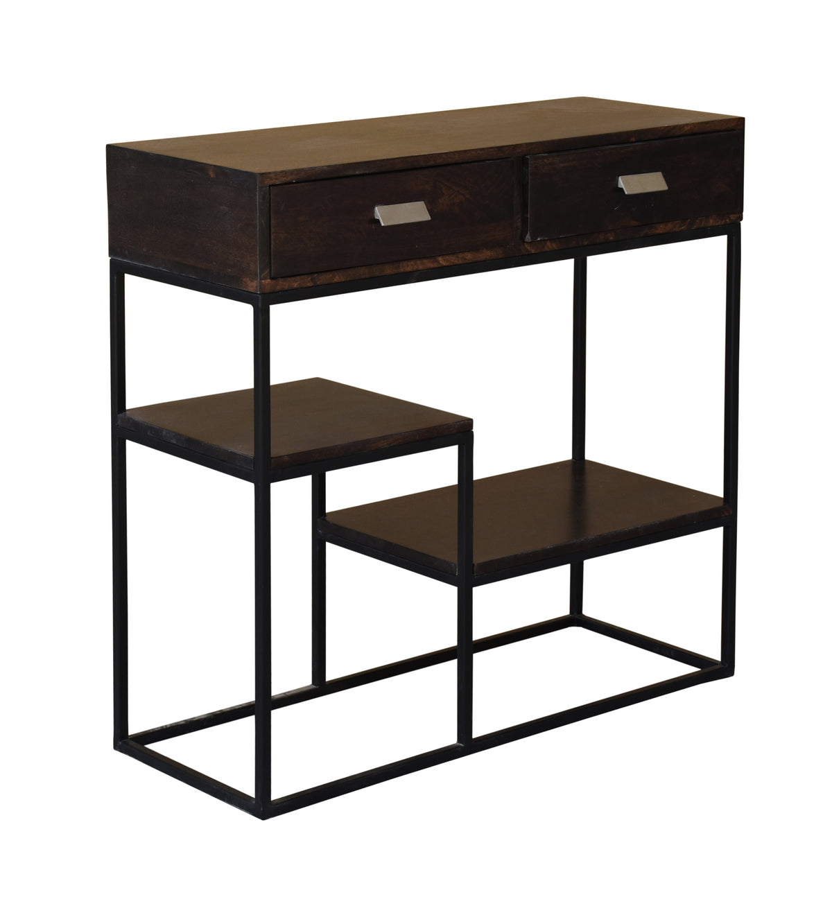 Industrial 2 Drawer Side Table