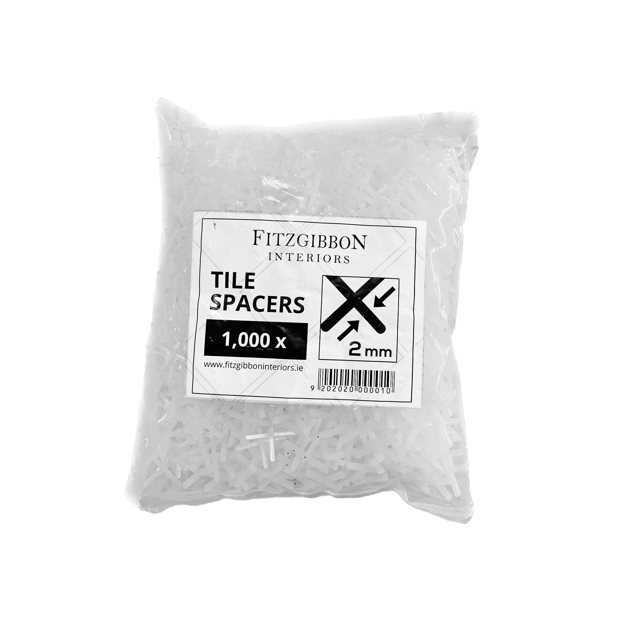 Tile Spacer 2mm 250 pcs per bag Fitzgibbon Interiors