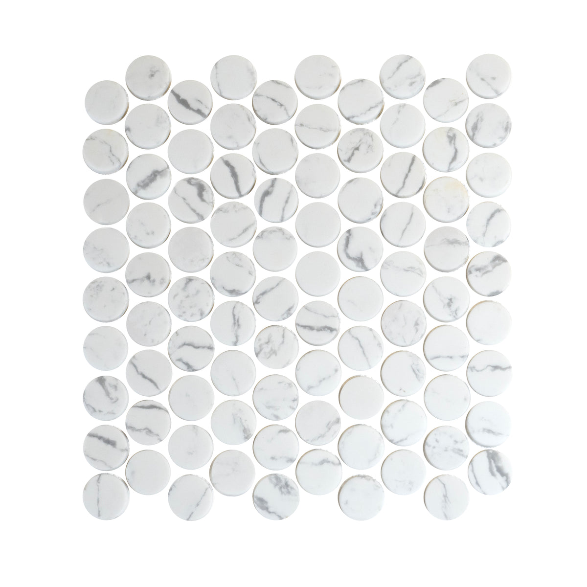 Marble Cararra Bianco Round - 31.8 x 31