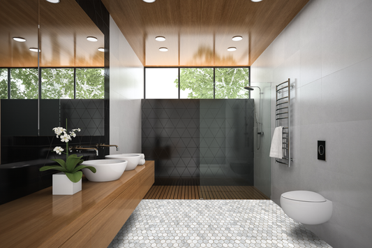 Mosaic Marble Carrara Hexagon - 30.5 x 29.5