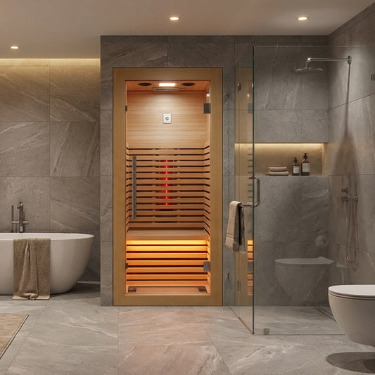 Wave 1 Person Indoor Canadian Hemlock Sauna