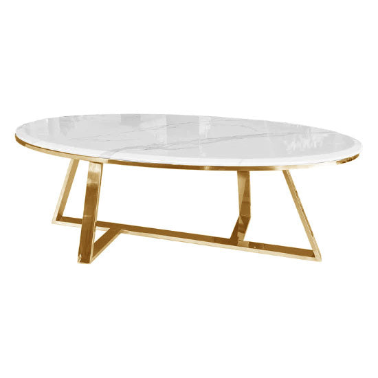 Orion Oval Coffee Table -Gold