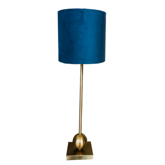 Gold Chrome Table Lamp- Navy
