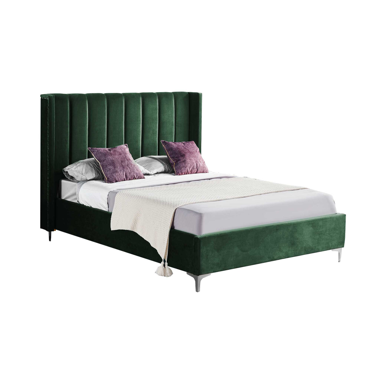Colorado Dark Green Bed Frame - 2 Sizes Available