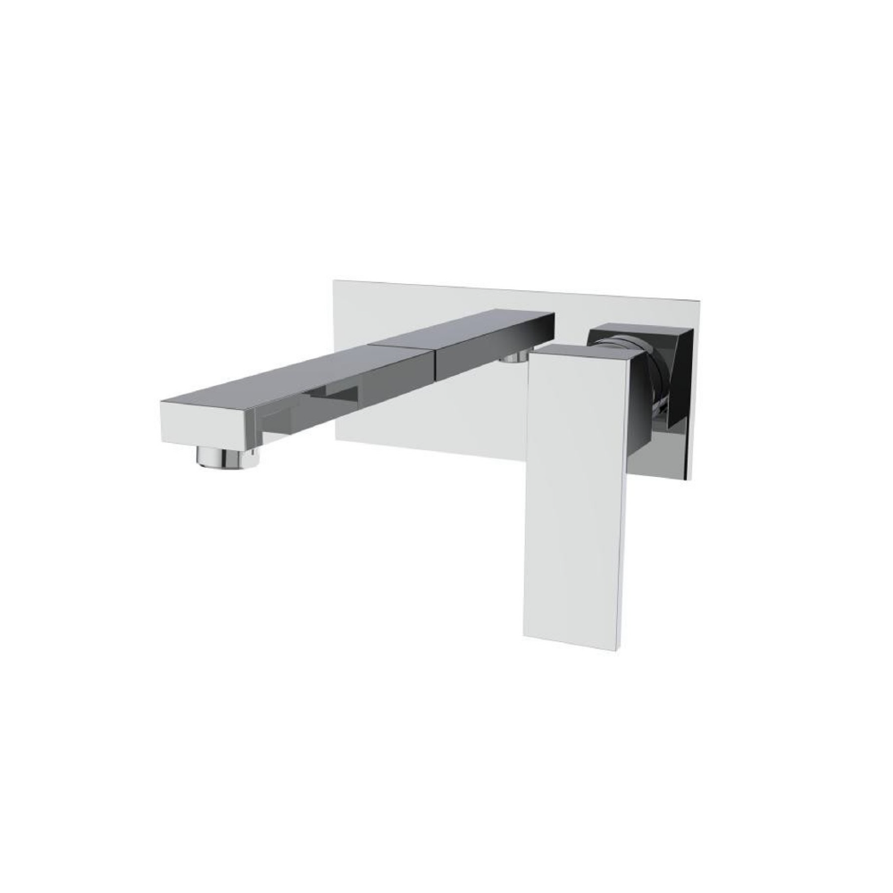 Milan Bath and Basin Mixer Wall Mounted in Chrome