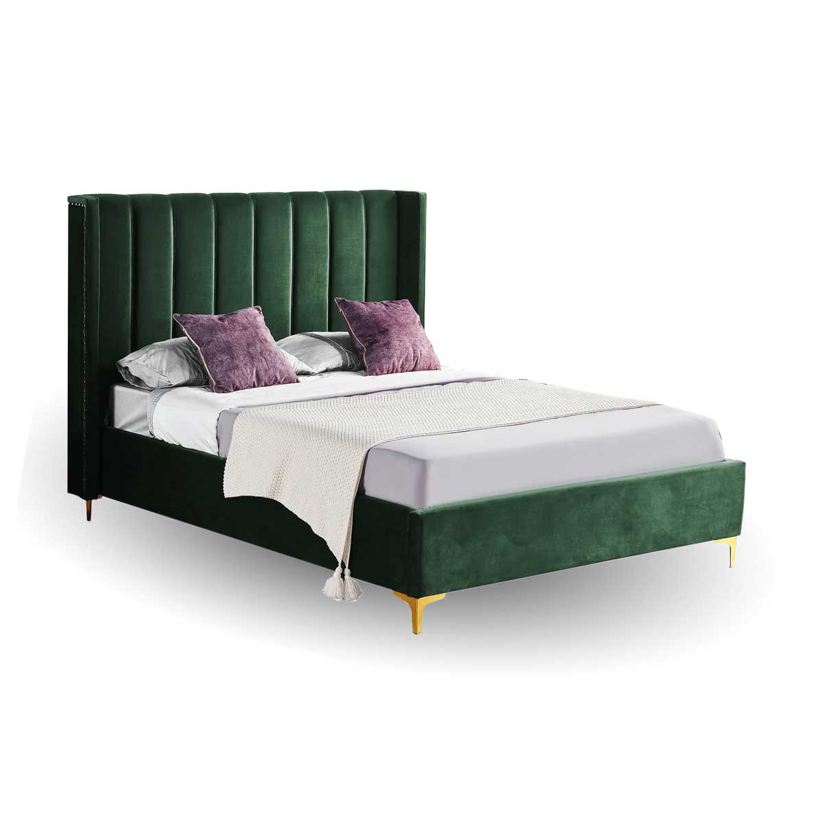Colorado Dark Green Bed Frame - 2 Sizes Available