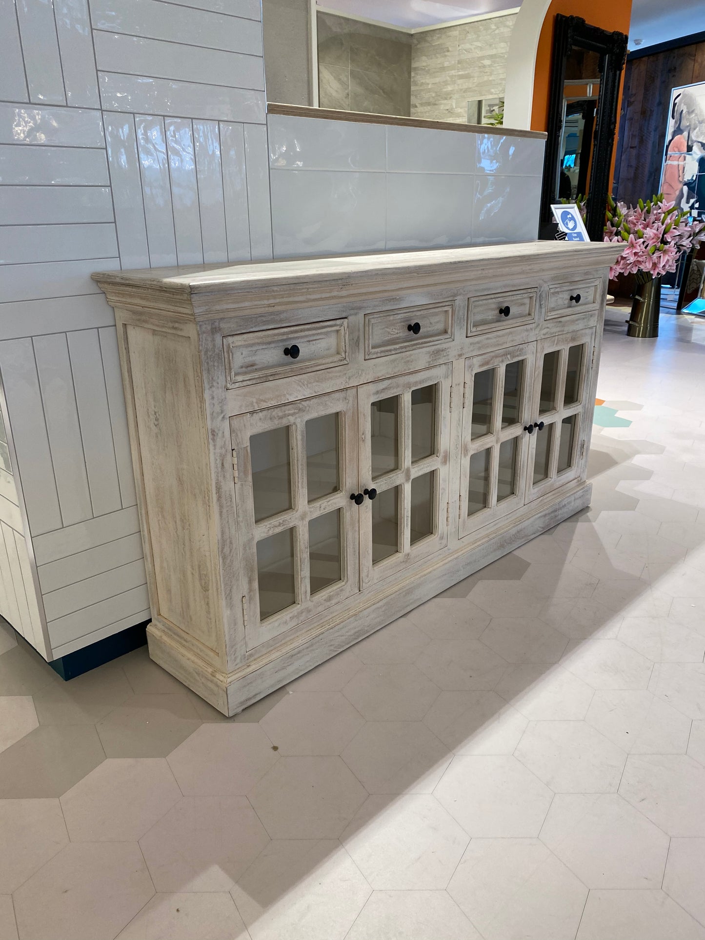 4 Door Stone Washed Cabinet