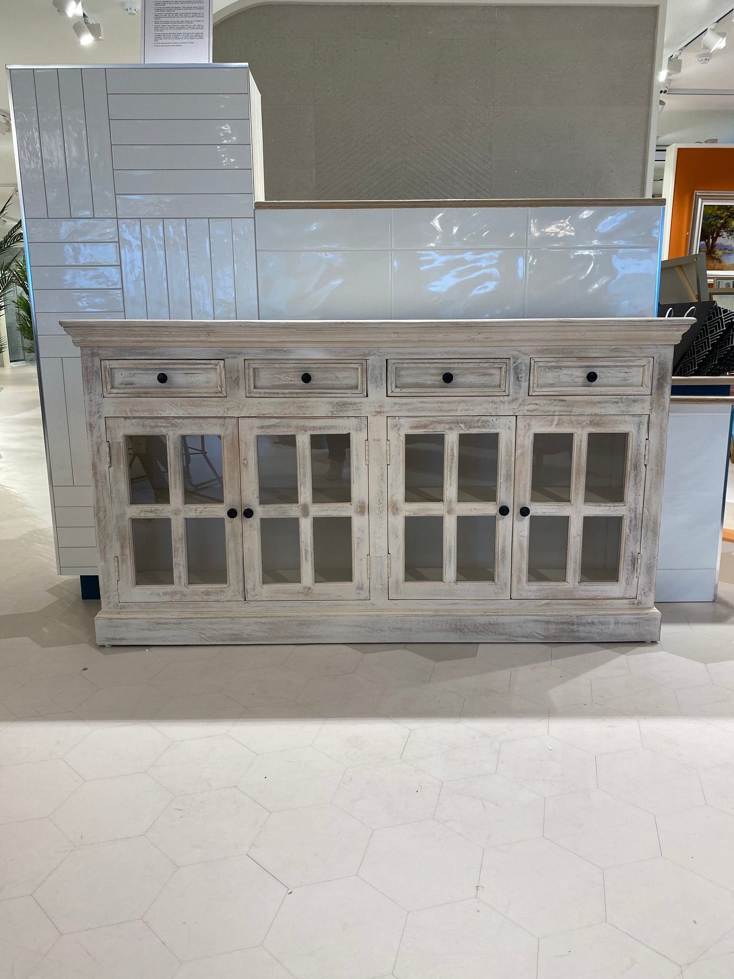 4 Door Stone Washed Cabinet