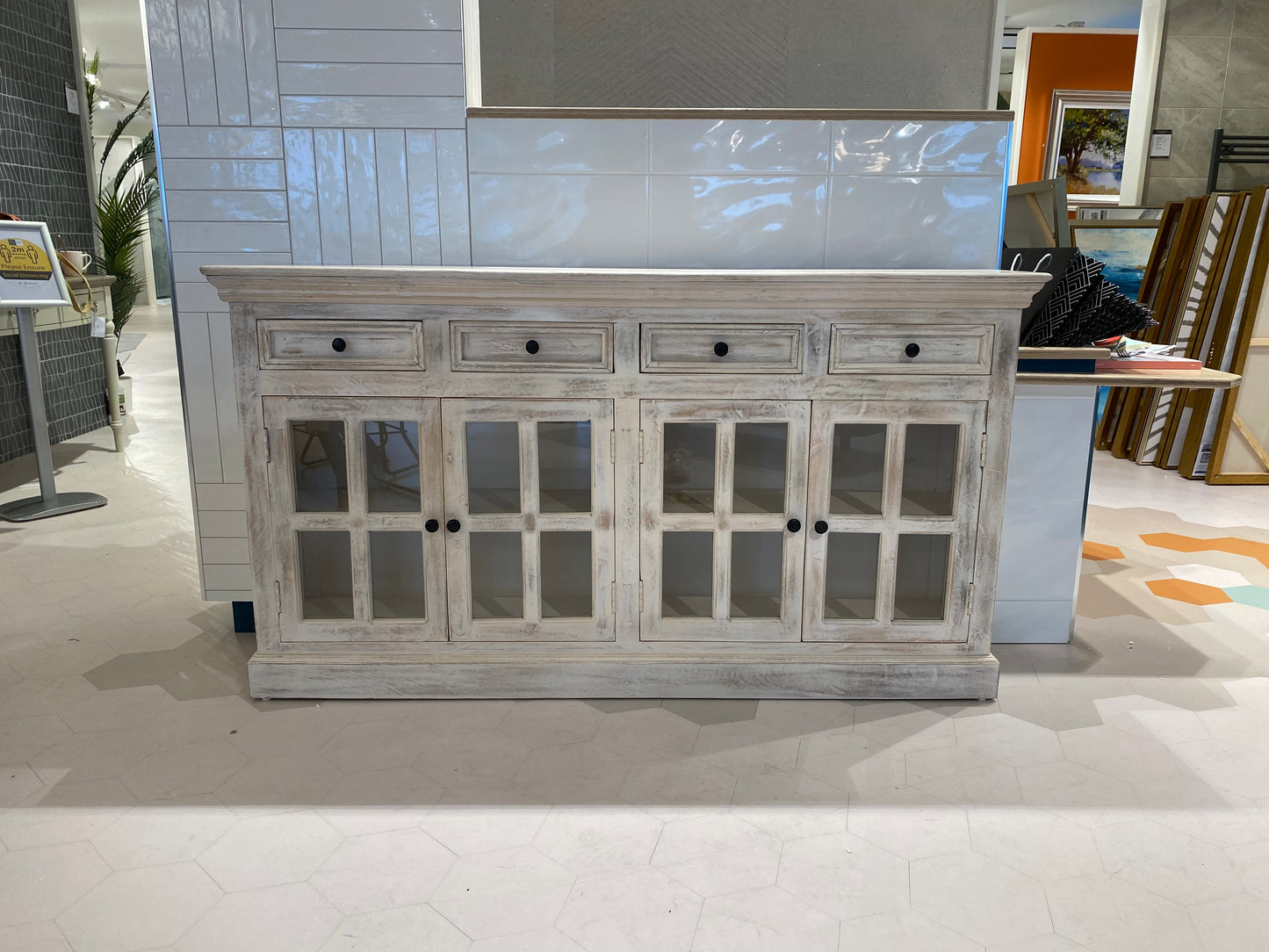 4 Door Stone Washed Cabinet