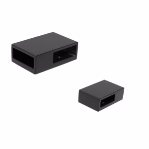 Black connector fitting for wetroom panel