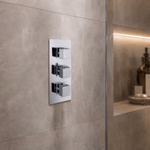 Twin Concealed Thermostatic Shower Mixer with Diverter